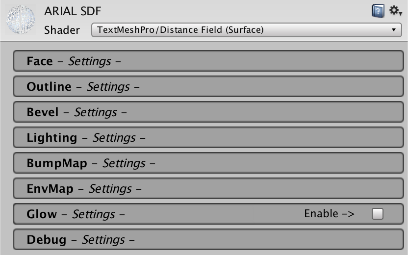 SDF 쉐이더 속성(surface) - Desktop